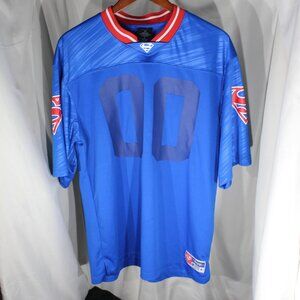DC Comics Blue Superman #00 MMXVI Football Jersey - Size M